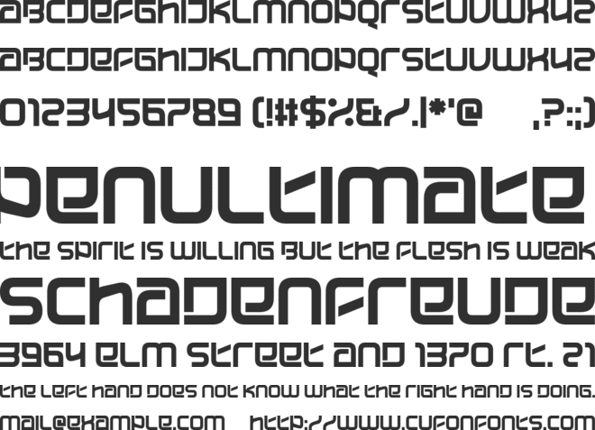 Affinity Future font preview