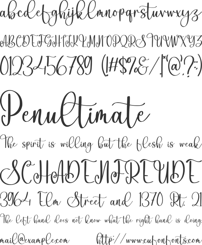 Abigailside font preview