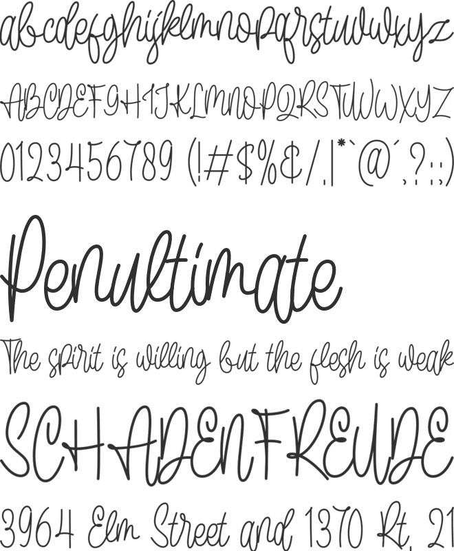 Badelion font preview