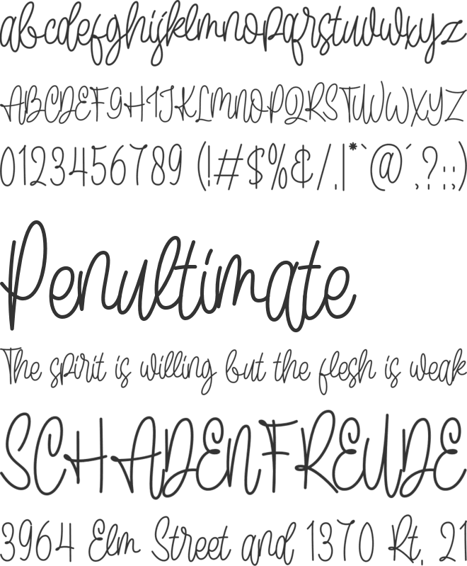Badelion font preview