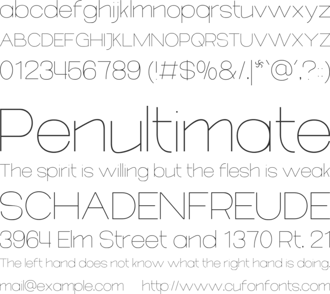Valute font preview