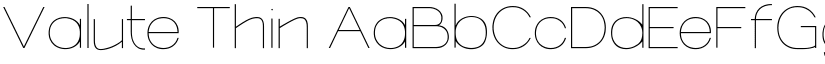 Valute Thin font