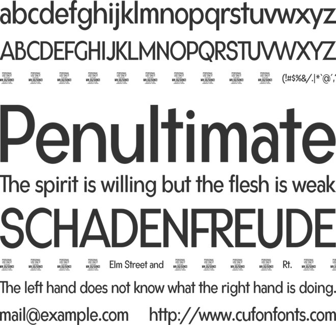 Gonzi Condensed PERSONAL USE font preview