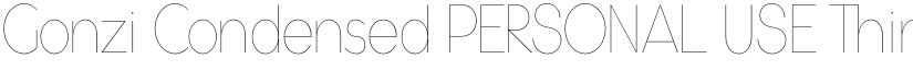 Gonzi Condensed PERSONAL USE Thin font
