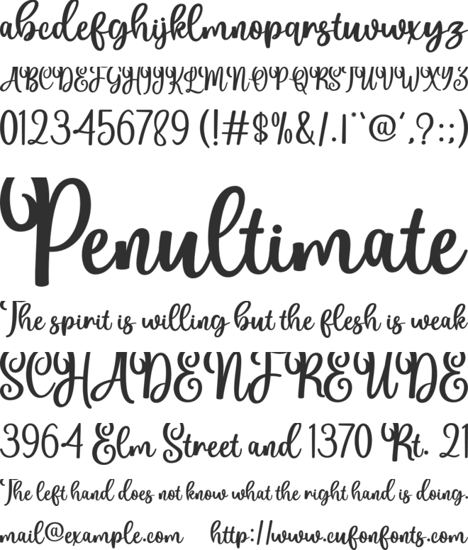 Wednesday font preview