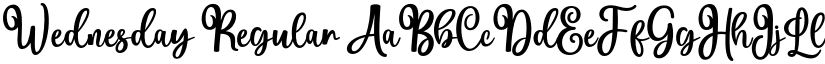 Wednesday Regular font