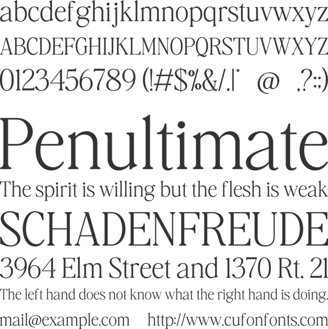 Dreaming font preview