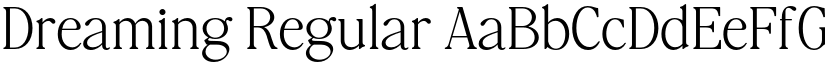 Dreaming Regular font