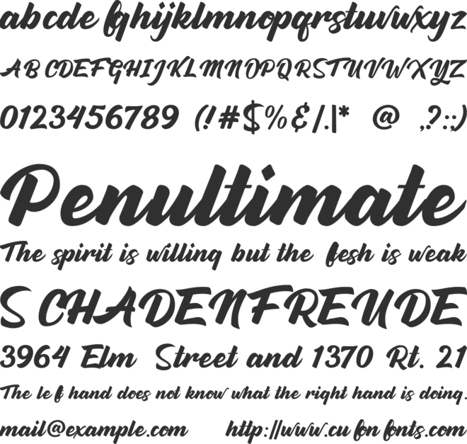 Intress font preview