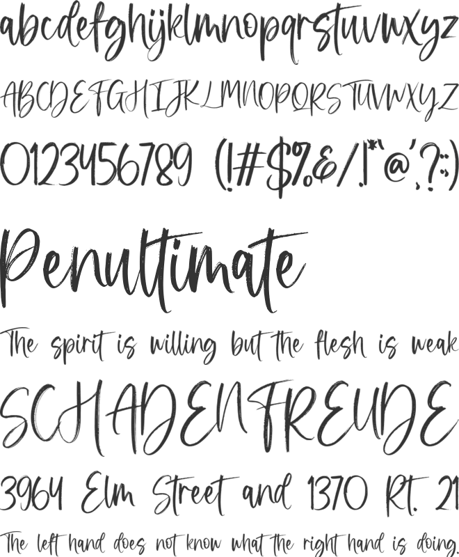Strugglefaith font preview