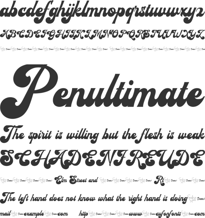 Amderais font preview