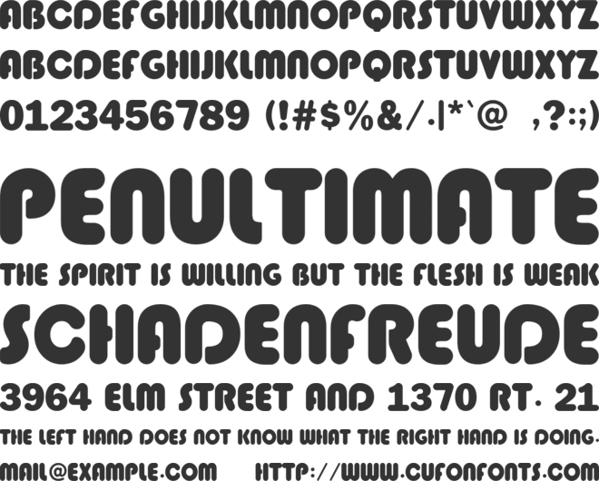 Graduation font preview