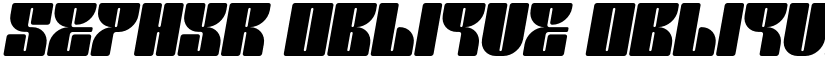 Sephyr Oblique Oblique font