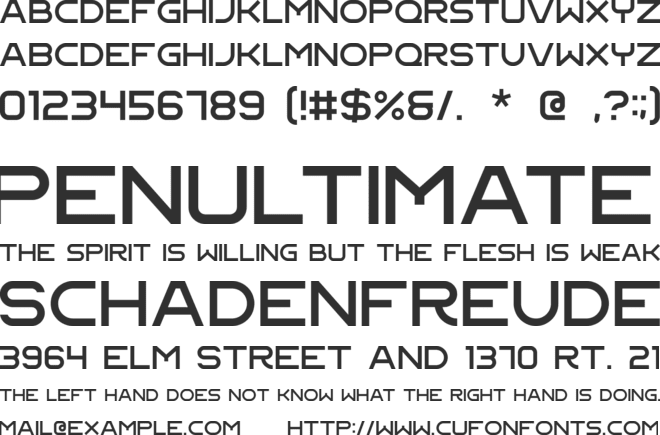 Flat Level font preview