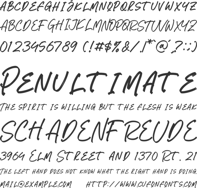 Milo North font preview