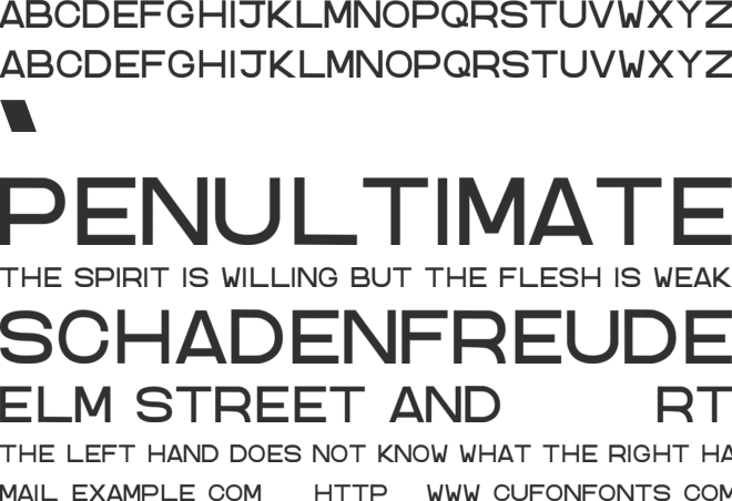 GACCO font preview
