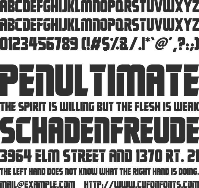 Mars News font preview