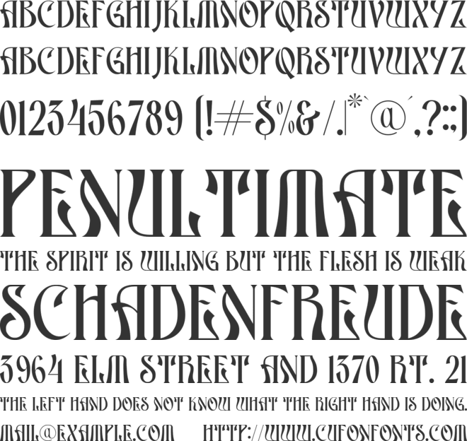 ATHEAR font preview