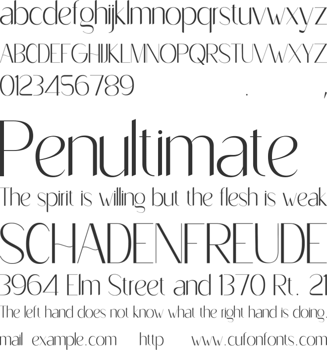 Refanea font preview