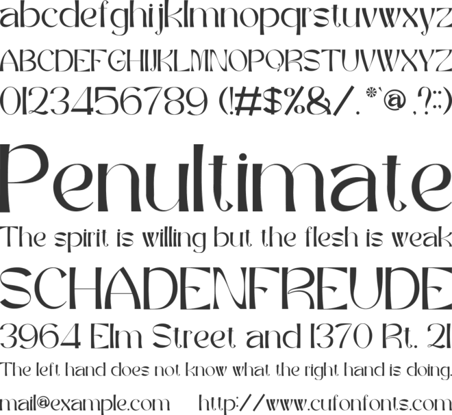 Cervin Asenoy font preview