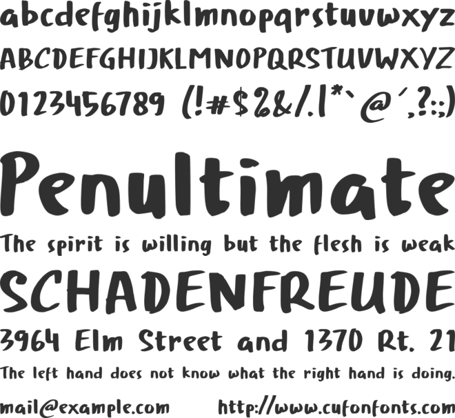 Just a Moment font preview