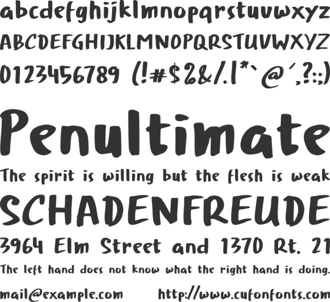 Just a Moment font preview