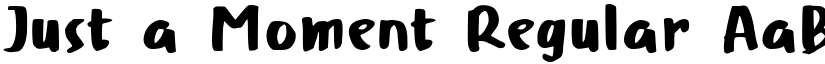 Just a Moment Regular font