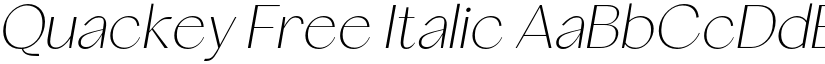 Quackey Free Italic font
