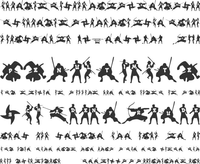 Ninjas font preview