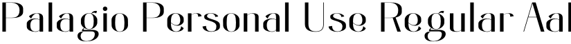 Palagio Personal Use Regular font