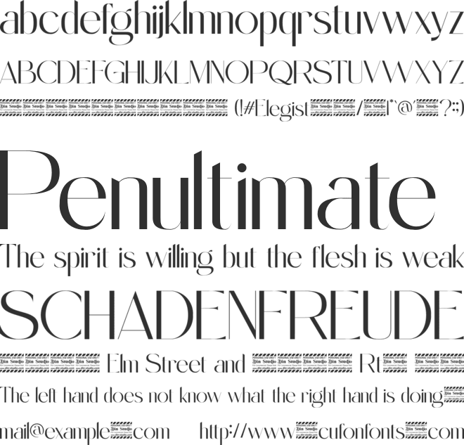 Elegist Personal Use font preview