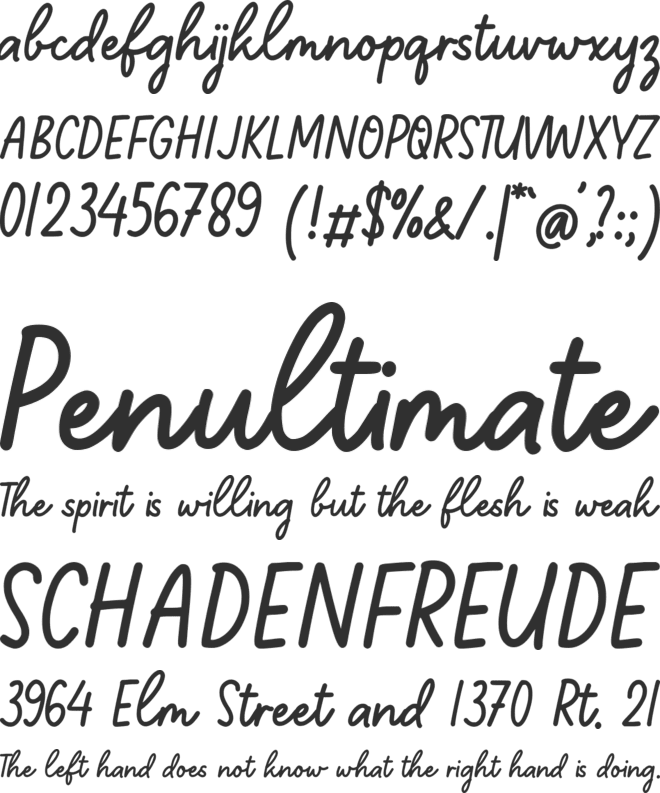Lemonmint font preview