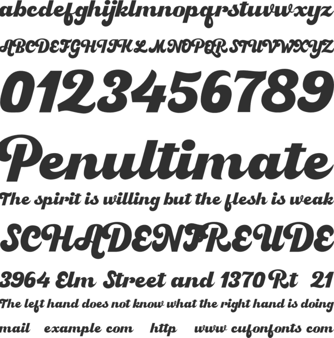 Bakey font preview