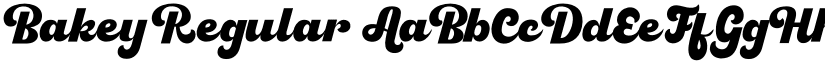 Bakey Regular font