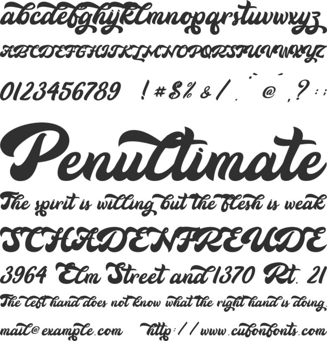 Hoka Red - Personal Use font preview