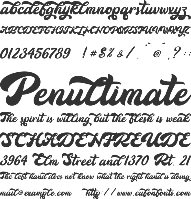 Hoka Red - Personal Use font preview