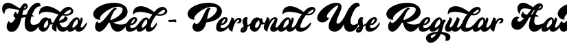 Hoka Red - Personal Use font download