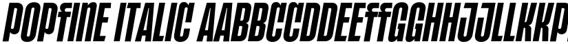POPFINE Italic font