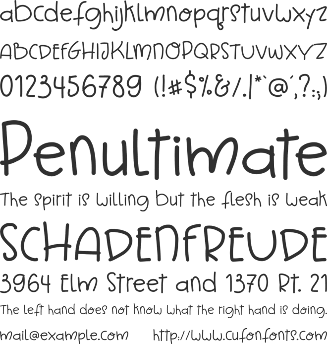 Perfect Jour font preview