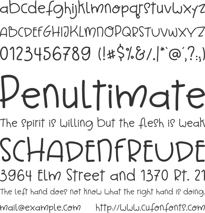 Perfect Jour font preview
