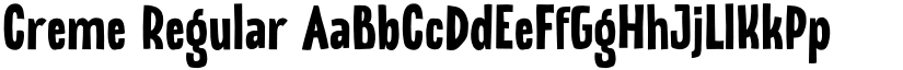 Creme Regular font