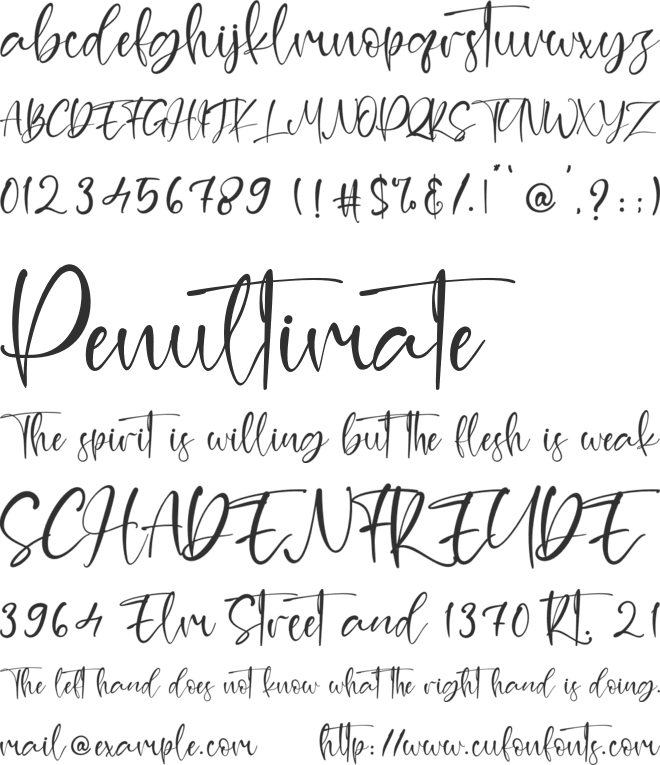 Earnest Harlley font preview