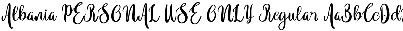 Albania PERSONAL USE ONLY font download