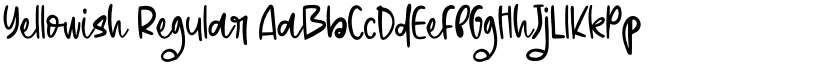Yellowish Regular font