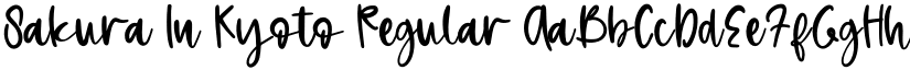 Sakura In Kyoto Regular font