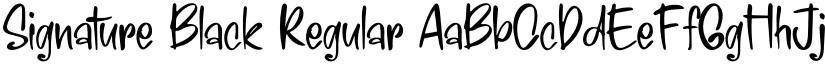 Signature Black Regular font