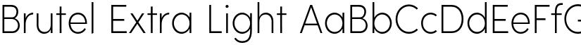 Brutel Extra Light font