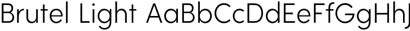 Brutel Light font