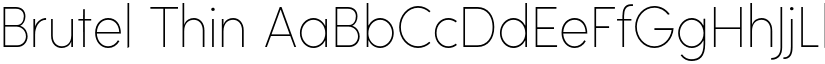 Brutel Thin font
