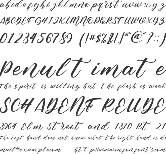 Sunwira font preview